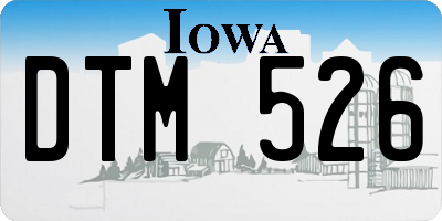 IA license plate DTM526