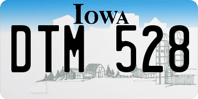 IA license plate DTM528