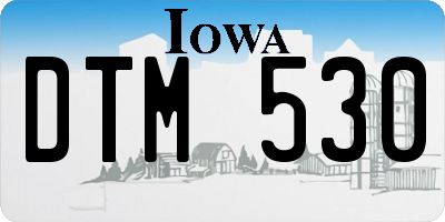 IA license plate DTM530