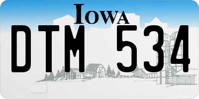 IA license plate DTM534