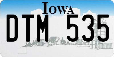 IA license plate DTM535