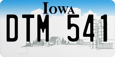 IA license plate DTM541
