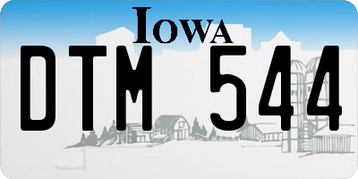 IA license plate DTM544