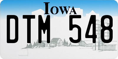 IA license plate DTM548