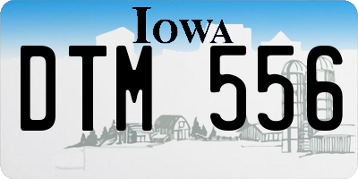 IA license plate DTM556