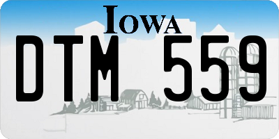 IA license plate DTM559