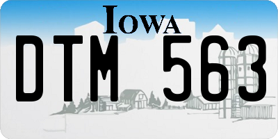 IA license plate DTM563