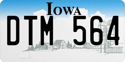 IA license plate DTM564