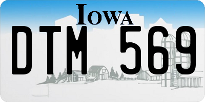 IA license plate DTM569