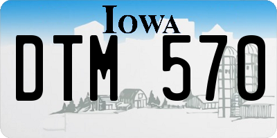 IA license plate DTM570
