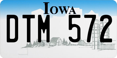 IA license plate DTM572