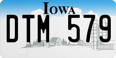 IA license plate DTM579