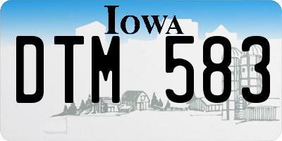 IA license plate DTM583
