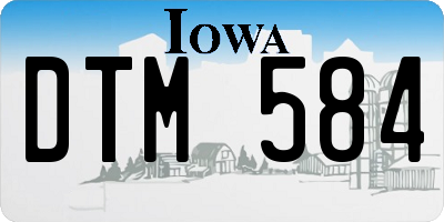 IA license plate DTM584