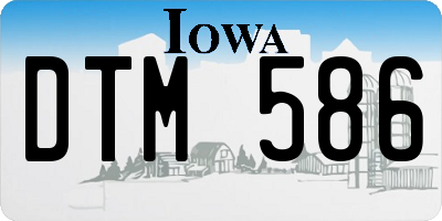 IA license plate DTM586