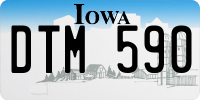 IA license plate DTM590