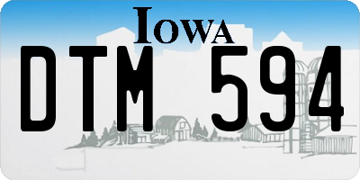 IA license plate DTM594