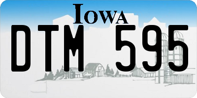 IA license plate DTM595