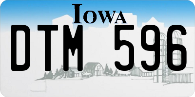 IA license plate DTM596