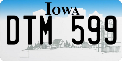 IA license plate DTM599