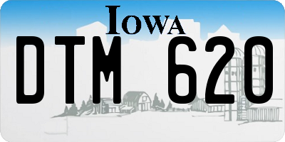 IA license plate DTM620