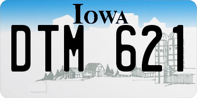 IA license plate DTM621