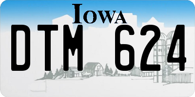 IA license plate DTM624