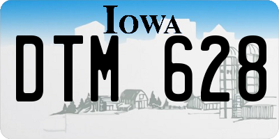 IA license plate DTM628