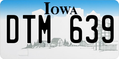 IA license plate DTM639
