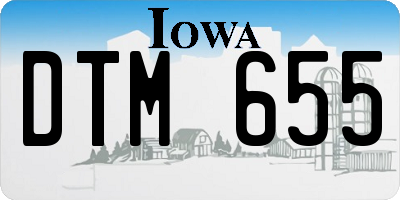 IA license plate DTM655