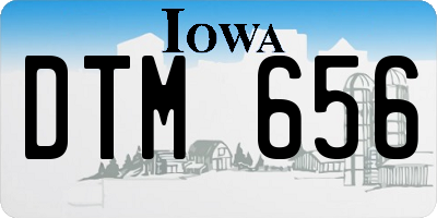 IA license plate DTM656