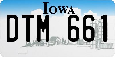 IA license plate DTM661