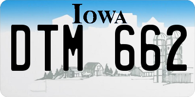 IA license plate DTM662