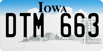 IA license plate DTM663