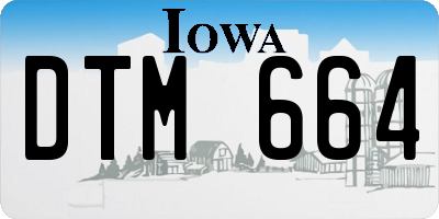 IA license plate DTM664