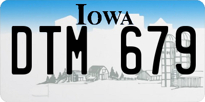 IA license plate DTM679