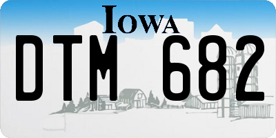 IA license plate DTM682