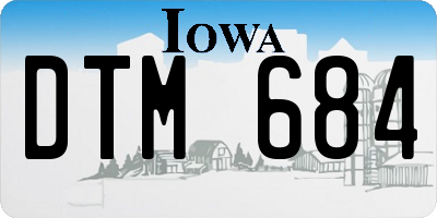 IA license plate DTM684