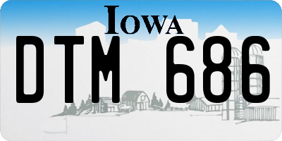 IA license plate DTM686