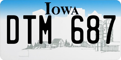 IA license plate DTM687
