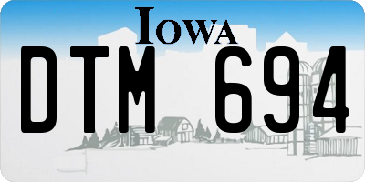 IA license plate DTM694