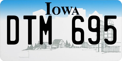IA license plate DTM695