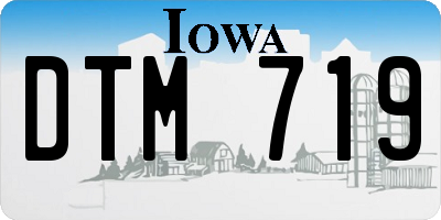 IA license plate DTM719