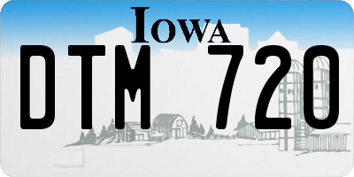 IA license plate DTM720