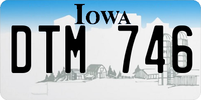 IA license plate DTM746