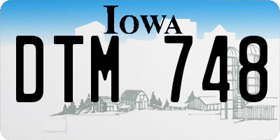 IA license plate DTM748