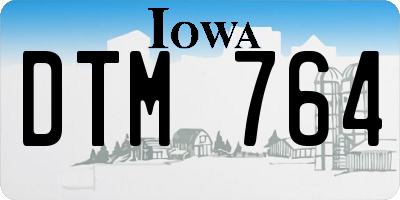 IA license plate DTM764