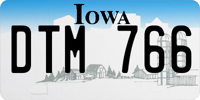IA license plate DTM766