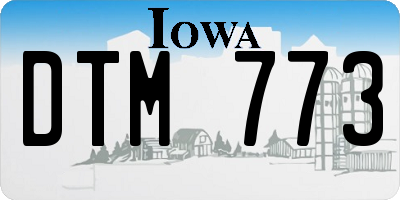 IA license plate DTM773