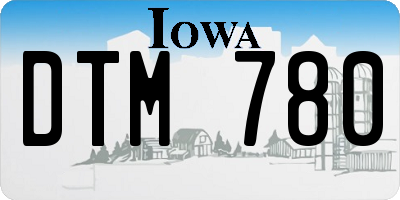 IA license plate DTM780